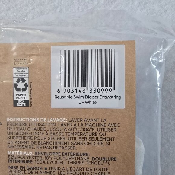 Charlie Banana Reusable Swim Diaper Large L 22-34 lbs Drawstring Baby Toddler - Picture 6 of 7